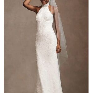 Watters Anthropologie Ivory Lace Wedding Gown